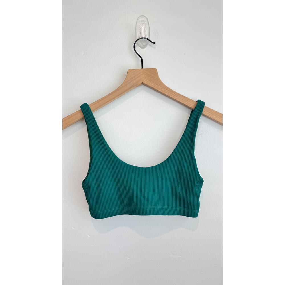Carbon38 Ribbed Sports Bra & Leggings Set Color Malachite Size XS - Picture 3 of 13